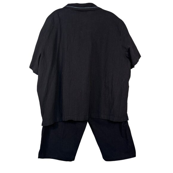 Pretty Bleu Womens Size 2X Black Embroidered Frog  Two Piece Set - Picture 7 of 11